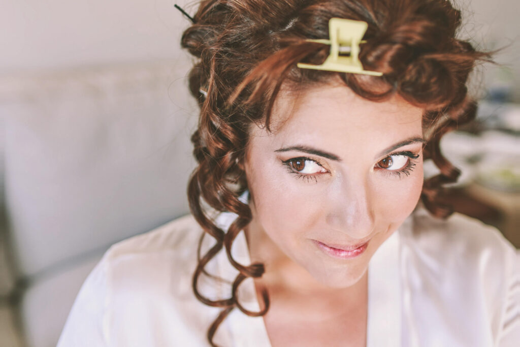 Bridal preparation portrait